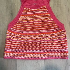 Pink and Orange Croquet Top